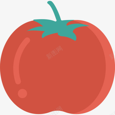 番茄食物59扁平图标图标