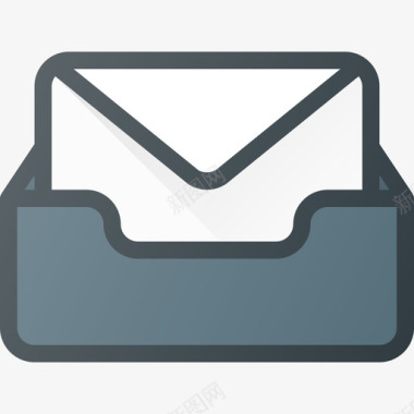 收件箱电子邮件3线颜色图标图标
