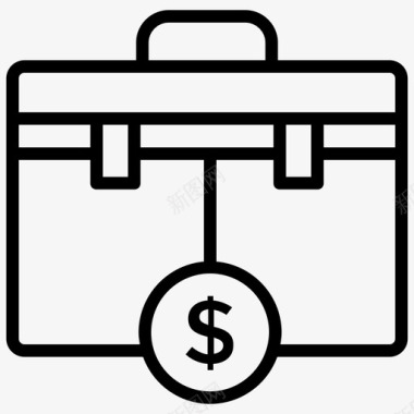 财务管理公文包商业咨询图标图标