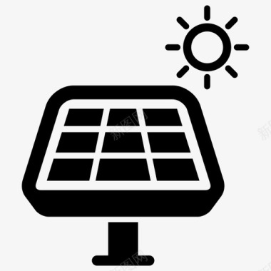 太阳能电力可再生能源图标图标