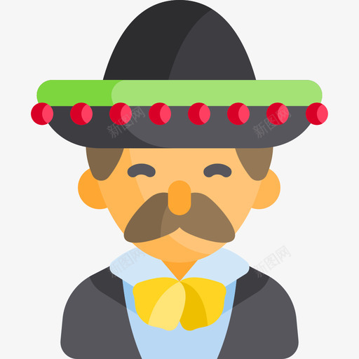 Mariachi死亡日3Flat图标svg_新图网 https://ixintu.com Flat Mariachi 死亡日3