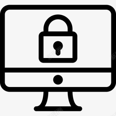 锁互联网安全23线性图标图标