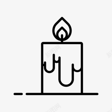 蜡烛烛光教堂图标图标