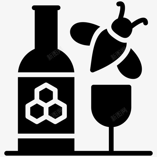 蜂蜜饮料酒精饮料蜜蜂图标svg_新图网 https://ixintu.com 养蜂元素雕文图标 蜂蜜酒 蜂蜜饮料 蜜蜂 酒精饮料