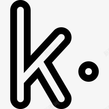 Kik商标503线性图标图标