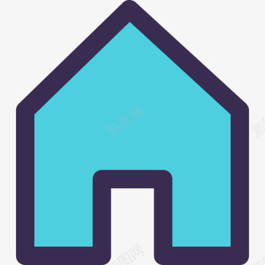 Home接口51线性颜色为蓝色图标图标