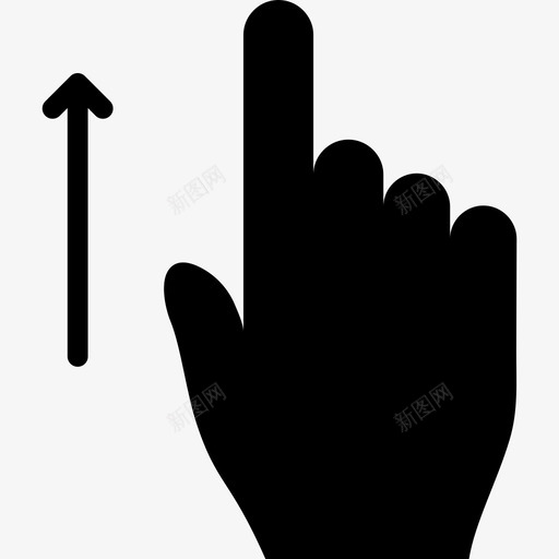 一个手指向上滑动触摸手势v2图标svg_新图网 https://ixintu.com 一个手指向上滑动 触摸手势v2