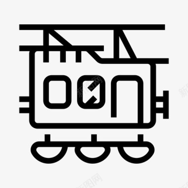 货运火车假日旅行图标图标