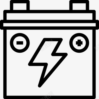 电池4车线性图标图标