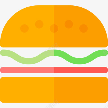 汉堡带走10个平的图标图标