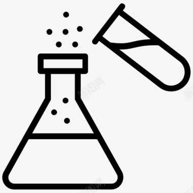 化学烧瓶锥形瓶实验室图标图标