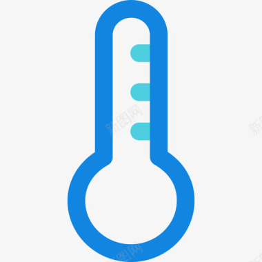 温度计医用81线性蓝色图标图标
