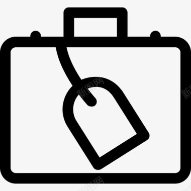 行李箱酒店和服务2直线型图标图标