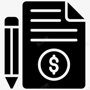 财务文档银行对帐单业务报告图标图标