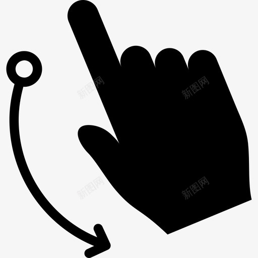 一个手指向下轻弹触摸手势v2图标svg_新图网 https://ixintu.com 一个手指向下轻弹 触摸手势v2
