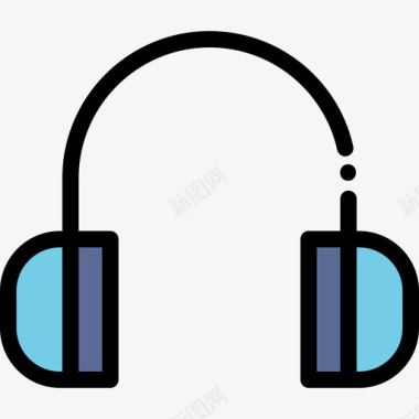 耳机网络必备品4线性颜色图标图标