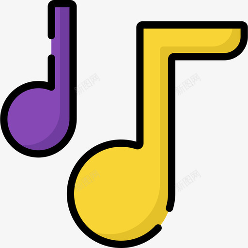 音乐教育106线性色彩图标svg_新图网 https://ixintu.com 教育106 线性色彩 音乐