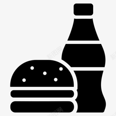 快餐饮料汉堡包图标图标