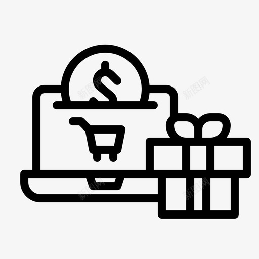 网上购物购买礼品图标svg_新图网 https://ixintu.com 搜索引擎优化网站概述 礼品 网上购物 购买
