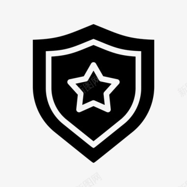 盾牌徽章警察图标图标