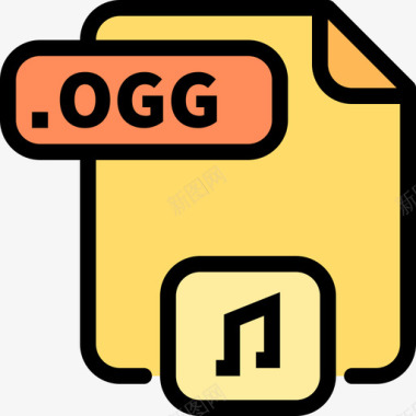 Ogg文件颜色线颜色图标图标