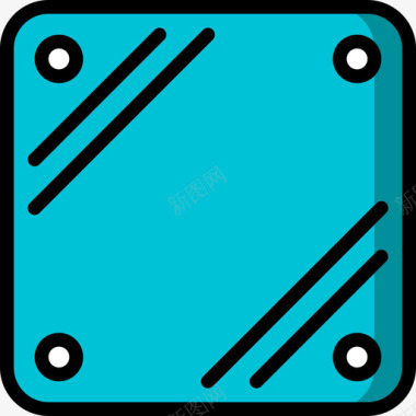 方块电子游戏9线性颜色图标图标