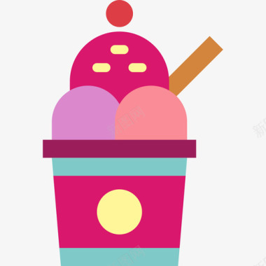 冰激凌甜点和糖果2无糖图标图标