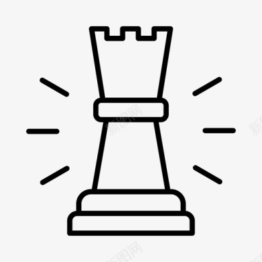 国际象棋城堡经典游戏图标图标