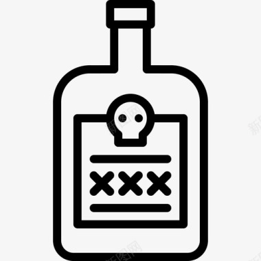 朗姆酒狂饮瓶子图标图标