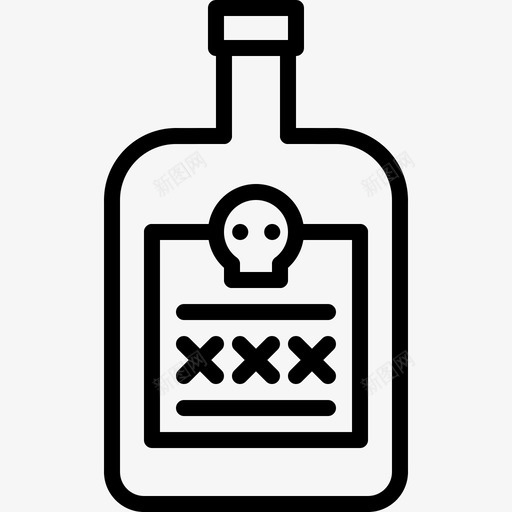 朗姆酒狂饮瓶子图标svg_新图网 https://ixintu.com 朗姆酒 海盗 狂饮 瓶子 饮料