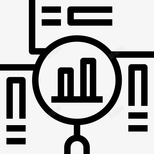 数据分析商业和金融26线性图标svg_新图网 https://ixintu.com 商业和金融26 数据分析 线性