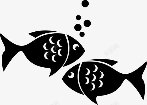 鱼动物双鱼座图标图标