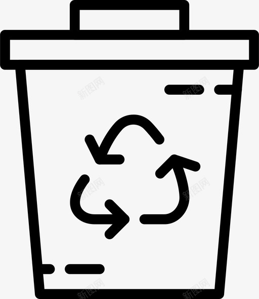 回收容器生态绿色图标svg_新图网 https://ixintu.com Pretycons生态概述 回收容器 星球 污染 生态 绿色