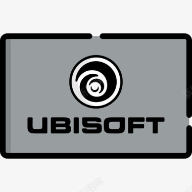 Ubisoft视频游戏徽标2线性颜色图标图标