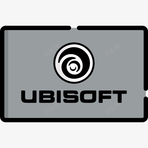 Ubisoft视频游戏徽标2线性颜色图标svg_新图网 https://ixintu.com Ubisoft 线性颜色 视频游戏徽标2