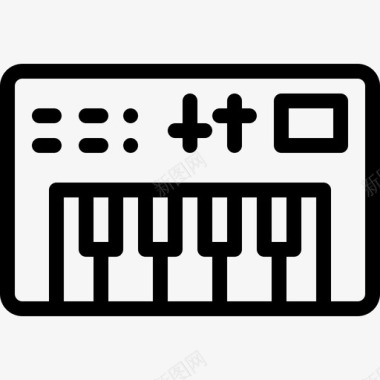 键盘生日37线性图标图标