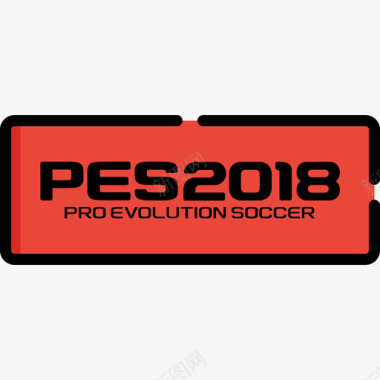 Pes视频游戏徽标2线颜色图标图标