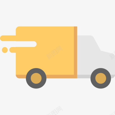 送货卡车装运和交货17线性颜色图标图标