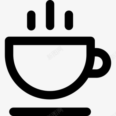 咖啡杯32号餐厅线性图标图标