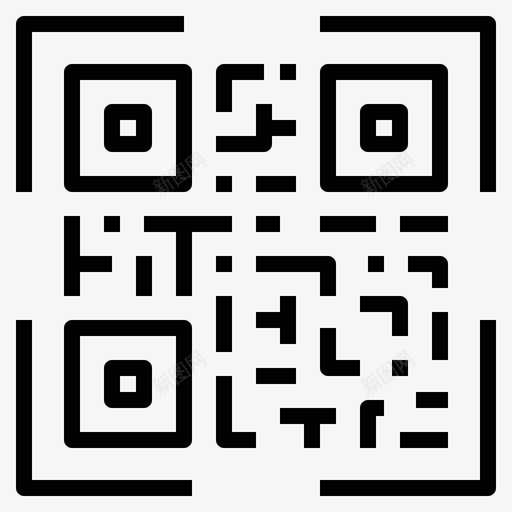二维码标签扫描图标svg_新图网 https://ixintu.com 二维码 扫描 标签 超市