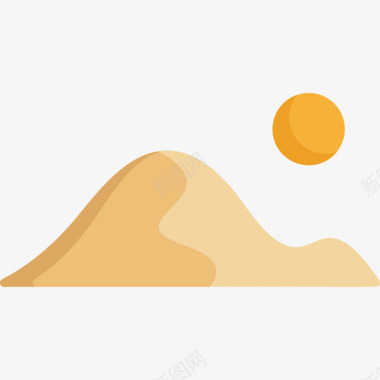 沙漠非洲平坦图标图标