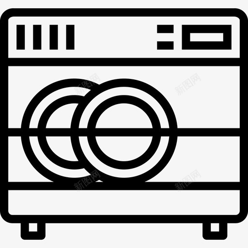 洗碗机家用电器6台直列式图标svg_新图网 https://ixintu.com 家用电器6台 洗碗机 直列式