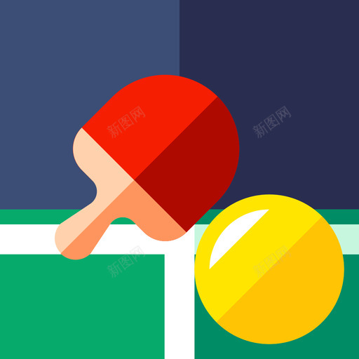 乒乓球运动28平手图标svg_新图网 https://ixintu.com 乒乓球 平手 运动28