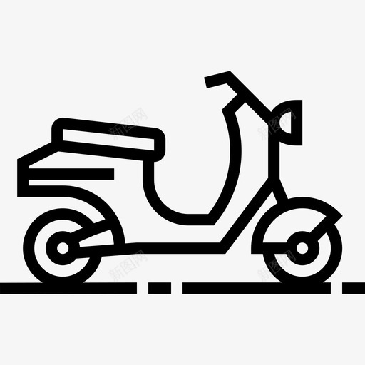 Vespa运输48线性图标svg_新图网 https://ixintu.com Vespa 线性 运输48