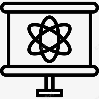 原子科学35线性图标图标