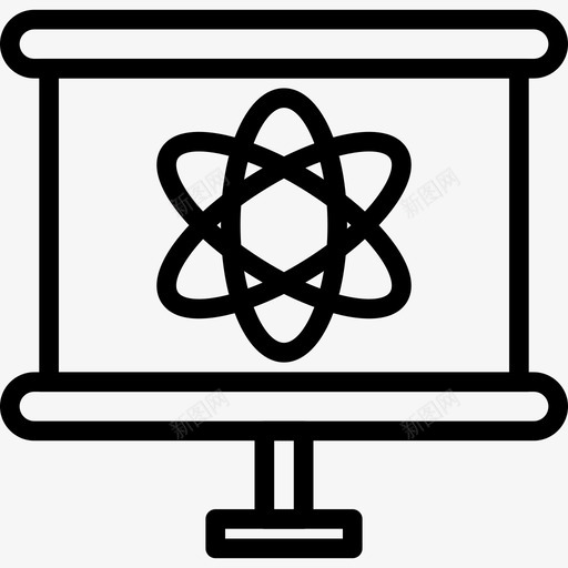 原子科学35线性图标svg_新图网 https://ixintu.com 原子 科学35 线性