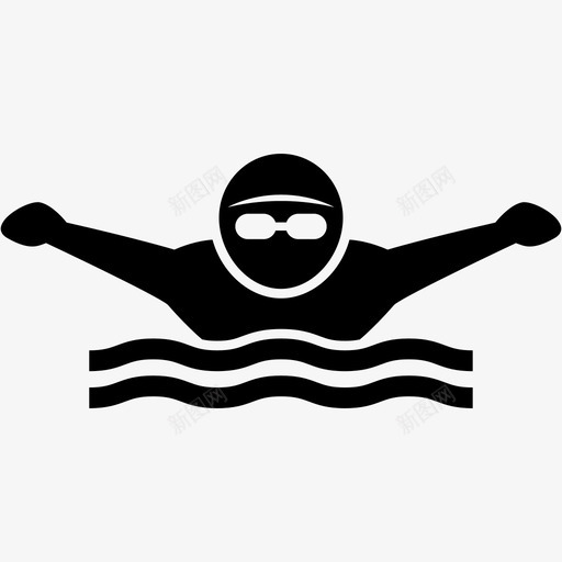 游泳运动员奥运会游泳池图标svg_新图网 https://ixintu.com 体育 奥运会 游泳 游泳池 游泳运动员