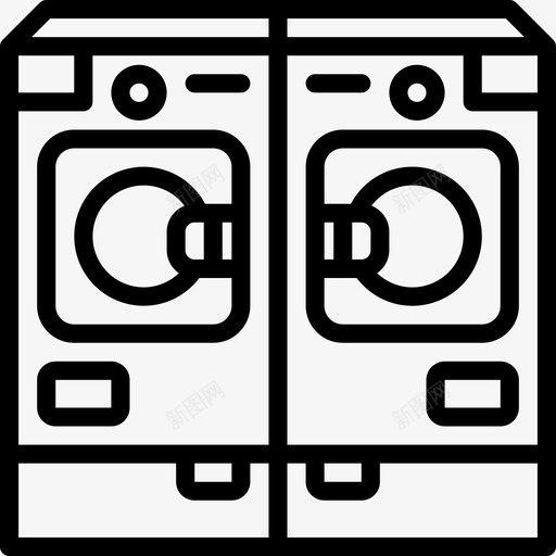 烘干机家用电器线性图标svg_新图网 https://ixintu.com 家用电器 烘干机 线性