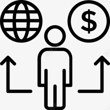 男性商业和金融31浅圆形图标图标