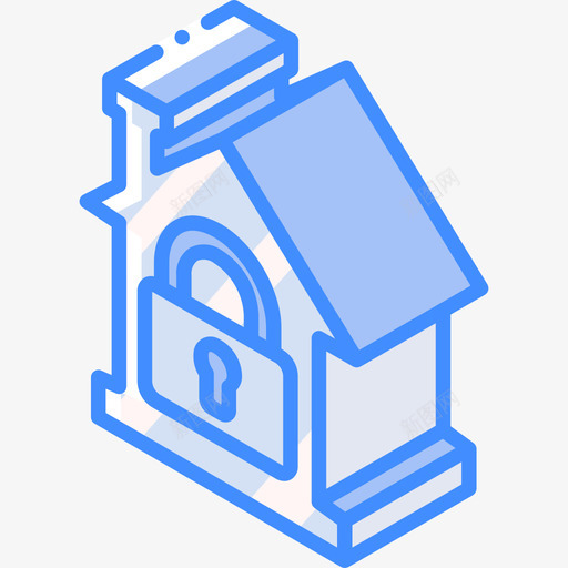 Houserealestate59蓝色图标svg_新图网 https://ixintu.com House realestate59 蓝色